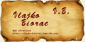 Vlajko Biorac vizit kartica
